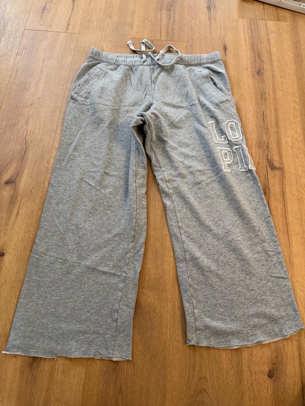 PINK Victoria's Secret Gray Lounge Sweatpants Wide Leg Cozy Bottoms